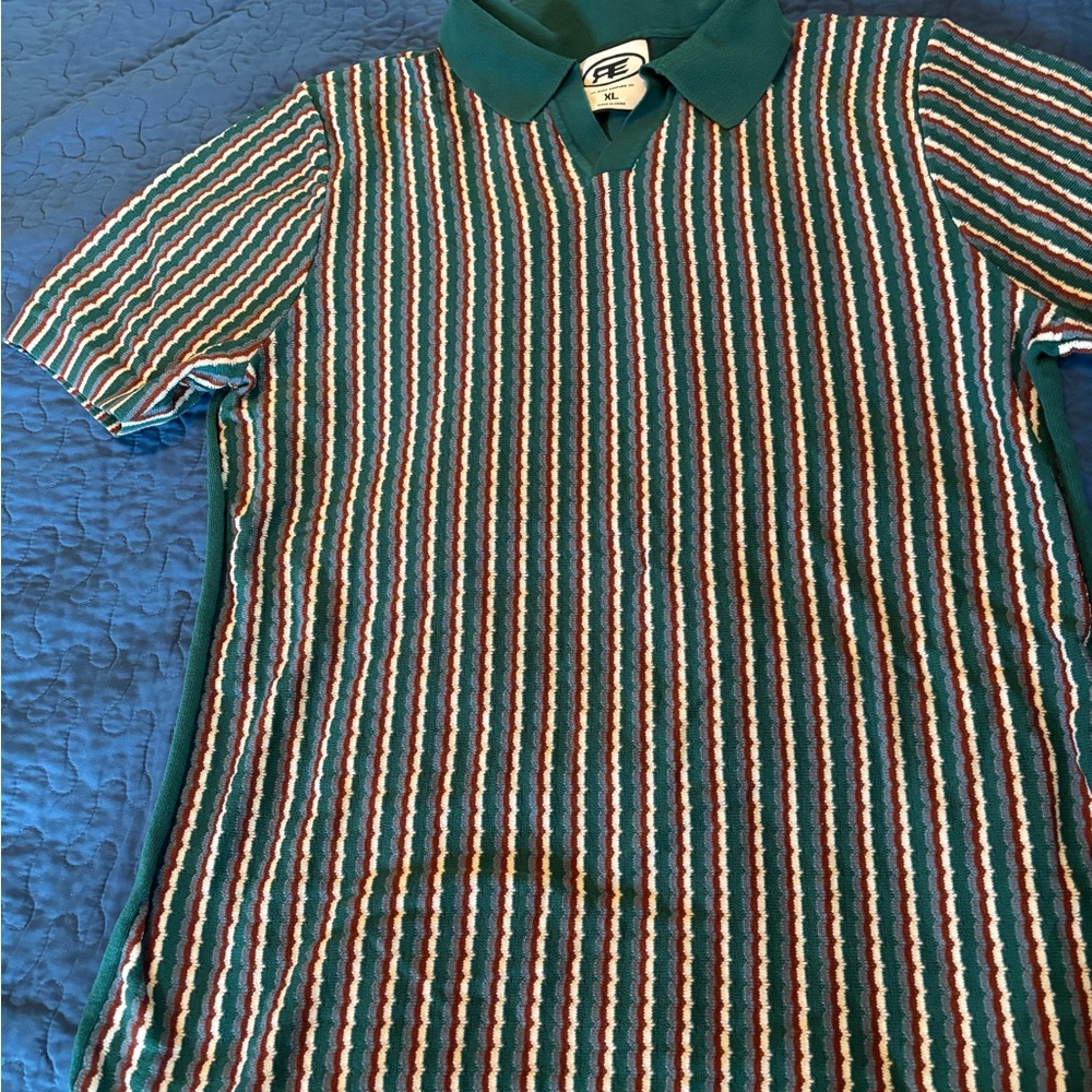 Striped Green Polo Shirt